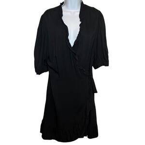 Topshop Ruffle Detail Wrap Mini Dress, 14, NWT